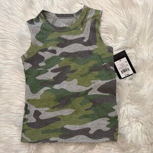 art class NWT Toddler Boy Heather Gray Camouflage Tank Size 4T